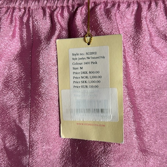 NEW STINE GOYA Joselyn Ruffled High-Waist Shorts PINK MEDIUM - Picture 4 of 10